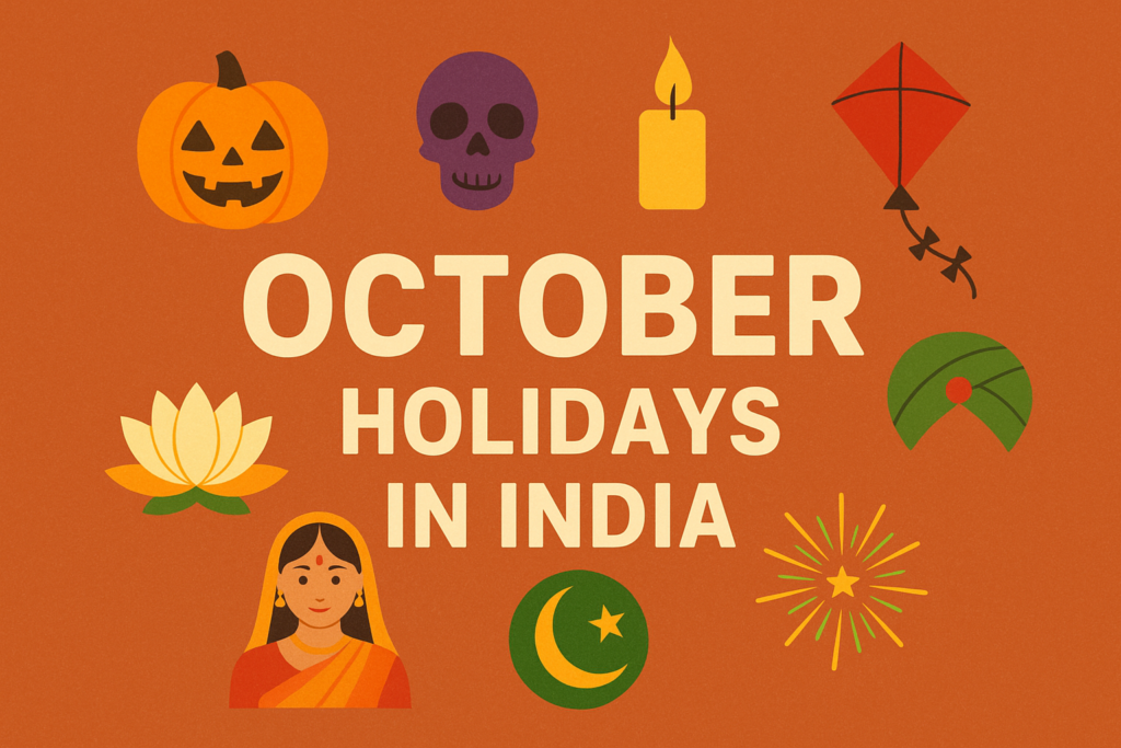 OCtober Holidays in india